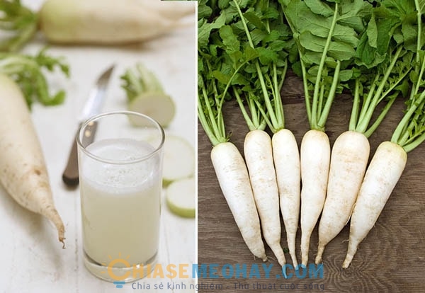 Công dụng nước ép củ cải trắng giúp giảm nhiệt miệng