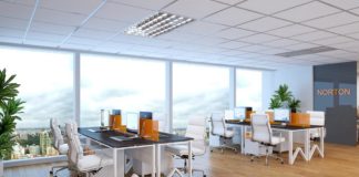 Bí quyết thiết kế nội thất văn phòng theo phong thủy tăng hiệu quả kinh doanh Những vách kính trong suốt tạo ra không gian làm việc hài hòa, thư thái