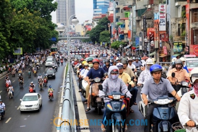 Hình ảnh xe máy thường thấy tại Việt Nam