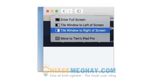 Mẹo hay cho Macbook với chia đôi màn hình ứng dụng