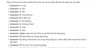 Tổng hợp thủ thuật và mẹo hay cho Macbook dành cho người mới Các phím tắt trên Macbook